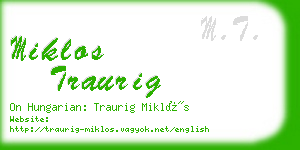 miklos traurig business card